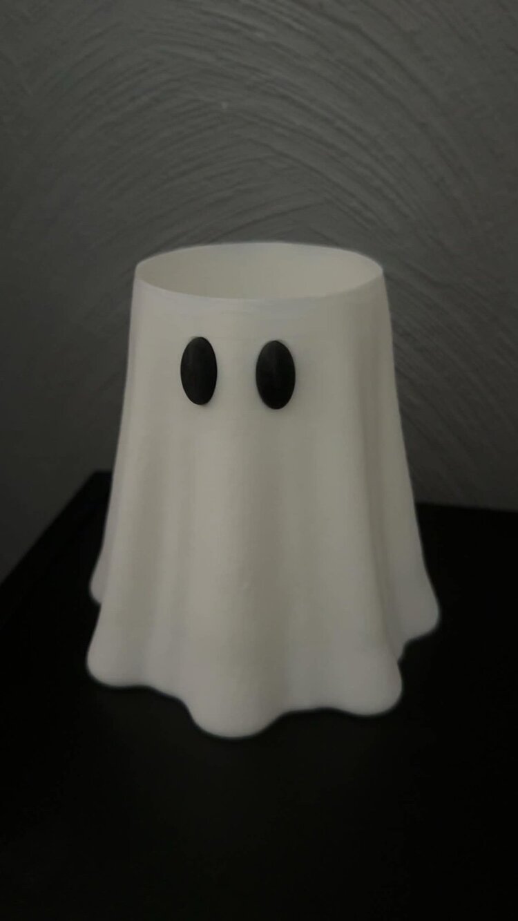 3D Printed Ghost Koozie. Can be used as planter or pen holder.